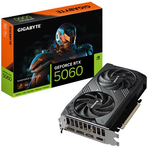 GeForce RTX 5060 WINDFORCE MAX OC 8G GV-N5060WF2MAX OC 8GB GDDR7 PCI Express 5.0 - Foto 1