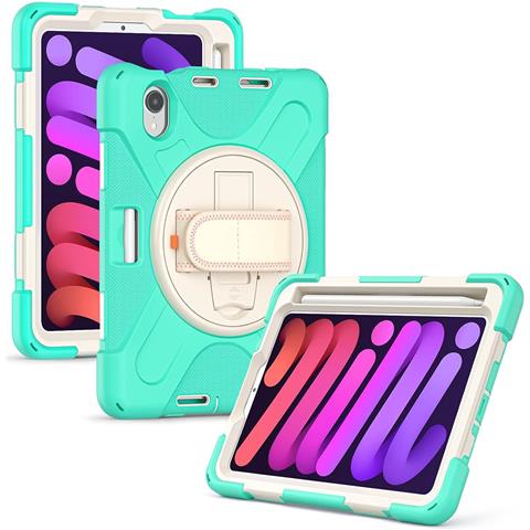 Custodia Per Ipad Mini 6 8.3"" Con Supporto E Alloggiamento Per Stilo Menta - Foto 2