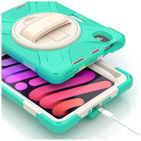 Custodia Per Ipad Mini 6 8.3"" Con Supporto E Alloggiamento Per Stilo Menta - Foto 4