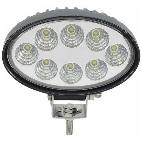 Faro Da Lavoro 8 Led Epistar Ovale A Largo Raggio Freddo 24 W Ip67 - Foto 1