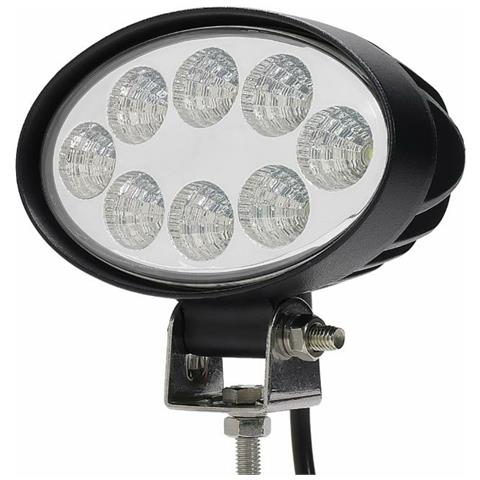 Faro Da Lavoro 8 Led Epistar Ovale A Largo Raggio Freddo 24 W Ip67 - Foto 2