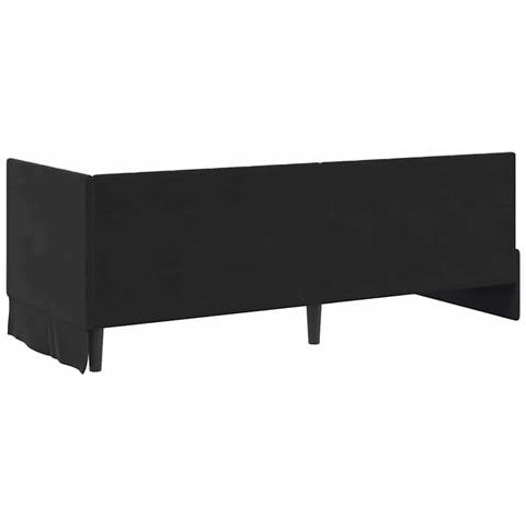Cornice del letto ad angolo Nero 80 x 200 cm Velluto - Foto 9
