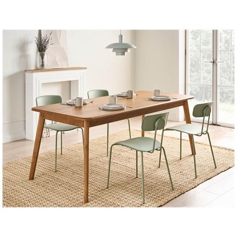 Tavolo Da Pranzo Keho Rovere Scuro 200 Cm 90 Cm - Foto 1