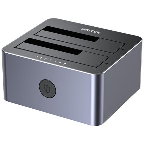 Y-3026GY01-EU docking station per unità di archiviazione USB 3.2 Gen 1 (3.1 Gen 1) Type-B Grigio - Foto 1