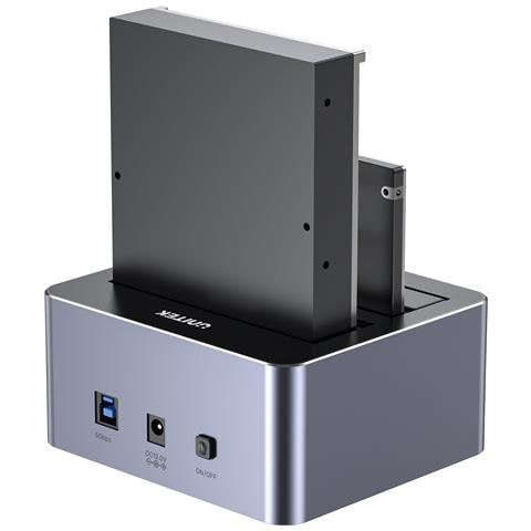 Y-3026GY01-EU docking station per unità di archiviazione USB 3.2 Gen 1 (3.1 Gen 1) Type-B Grigio - Foto 6