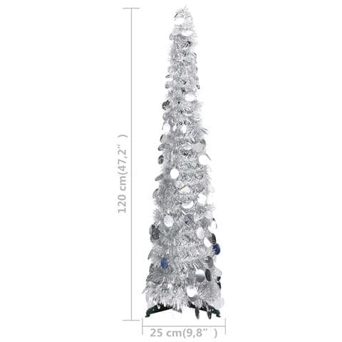 Lusso Casadino - Albero Di Natale Artificiale Apribile Argento 120 Cm Pet - Foto 6