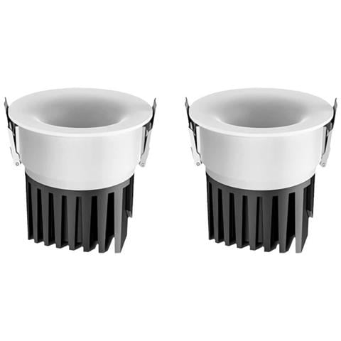 Confezione Da 2 Faretti Led Da Incasso 10w, Foro 75mm, 4000k, Antiriflesso - Foto 1
