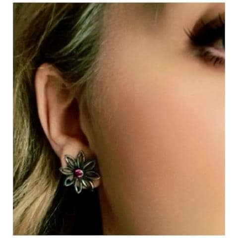 Ciondolo A Forma Di Fiore In Cristallo Sw Fucsia - Foto 2