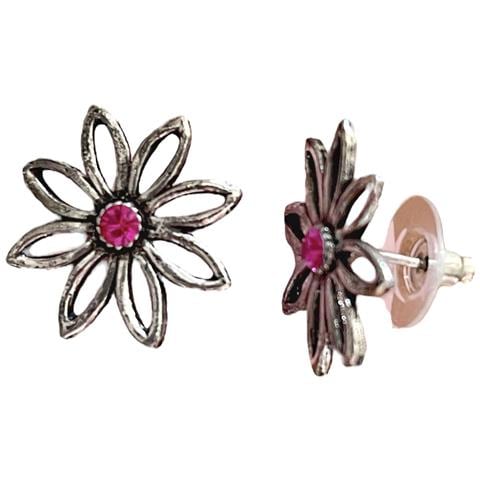 Ciondolo A Forma Di Fiore In Cristallo Sw Fucsia - Foto 1