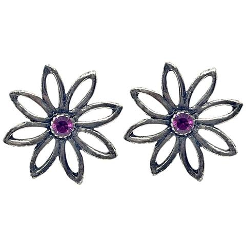 Ciondolo A Forma Di Fiore In Cristallo Sw Fucsia - Foto 3