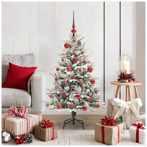 Albero di Natale artificiale preilluminato con set di palline - Foto 2