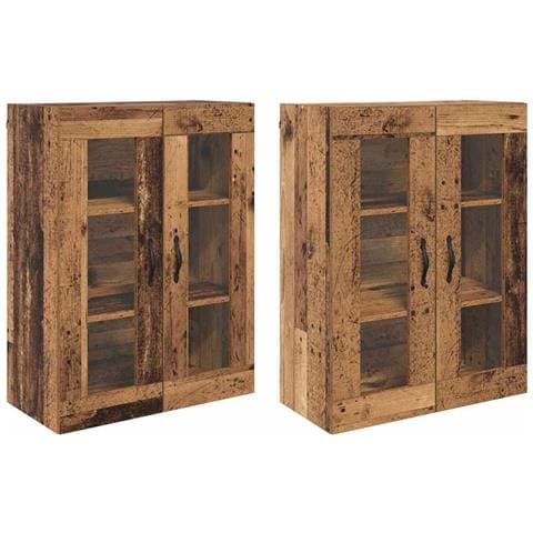 Armadi da Parete 2 pcs Legno vecchio 69,5 x 34 x 90 cm - Foto 1