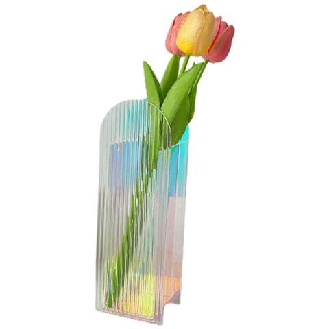 Vaso Creativo Iridescente In Acrilico - Vaso Decorativo Moderno Per Fiori - Foto 1