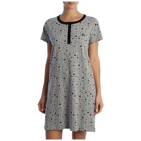 Camicia Da Notte Estiva Da Donna, 100% Cotone, Maniche Corte, Kl45000 - Foto 1