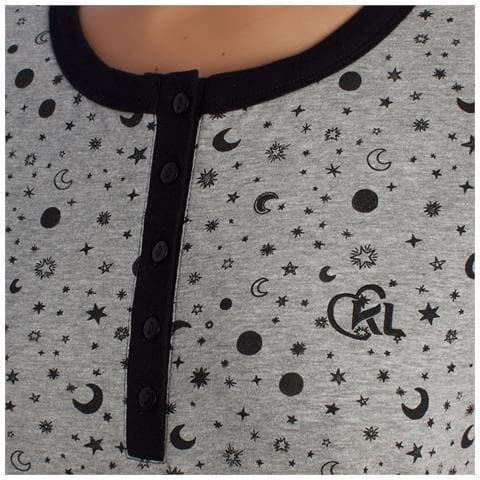 Camicia Da Notte Estiva Da Donna, 100% Cotone, Maniche Corte, Kl45000 - Foto 4