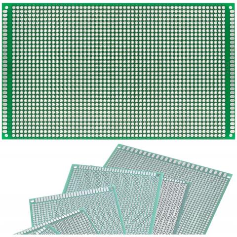 Piastra Prototipo Universale Doppia Faccia 90x150 Mm - Montaggio Tht, Fori 2,54 Mm | Elettronica Saldatura, Verde - Foto 1