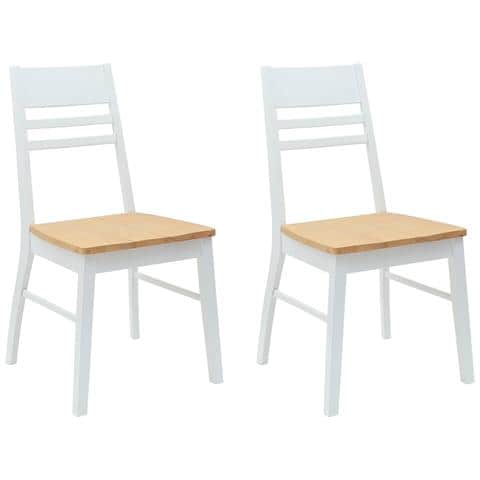 Sedie da pranzo 2 pcs Bianco 43 x 54 x 89 cm - Foto 1