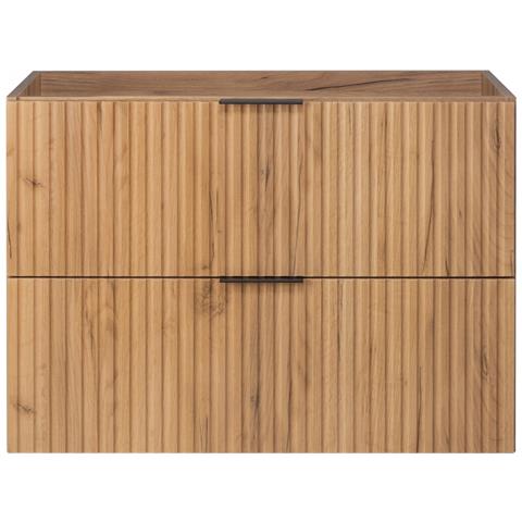 | Mobile sottolavabo - 80cm | Marrone opaco - Rovere | L /H /D 80/57/46cm | 2 cassetti Softclose | Mobili bagno, mobili bagno, basi - Foto 10