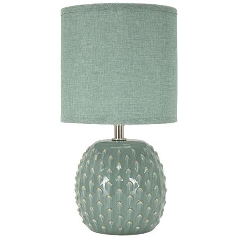 Lampada Da Tavolo Vkh99-blu-ceramica-14x14x27 Cm - Foto 1