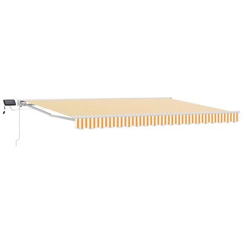 Cornice per Tenda Manuale con LED Giallo e Bianco 4,5 × 3 m - Foto 1