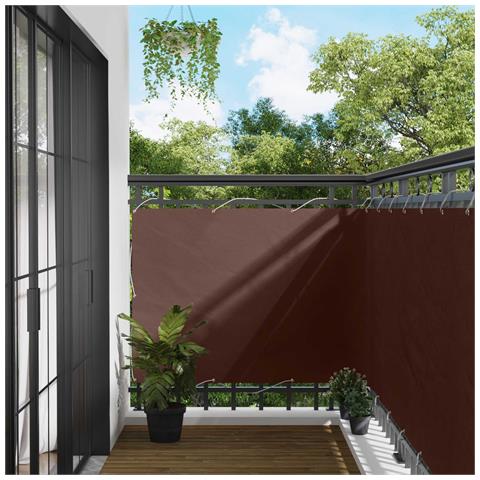 Schermo da balcone Marrone 110 x 800 cm Tessuto Oxford - Foto 2