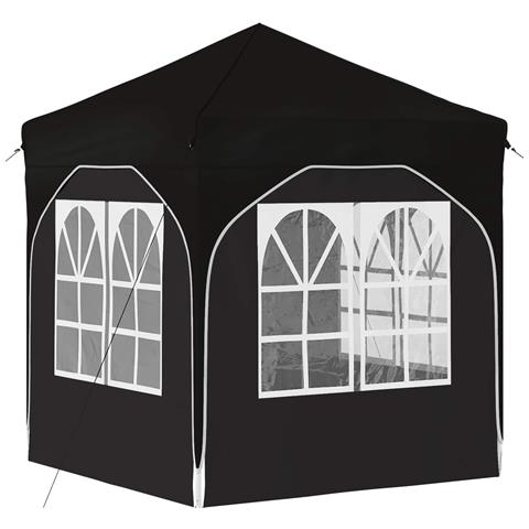 Tenda per feste a pop-up 192 x 192 x 245 cm Nero - Foto 9