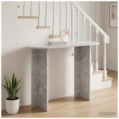 Tavolo consolle Grigio Cemento 100 x 39,5 x 75 cm - Foto 2
