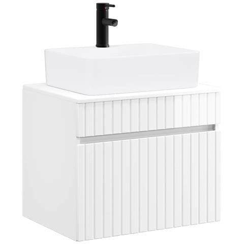 Set di mobili per il bagno Bianco Lucido Legno ingegnerizzato - Foto 1