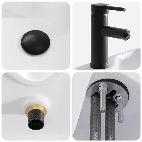 Set di mobili per il bagno Bianco Lucido Legno ingegnerizzato - Foto 2