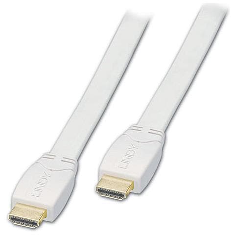Cavo Flat HDMI High Speed Bianco, 3m - Foto 3