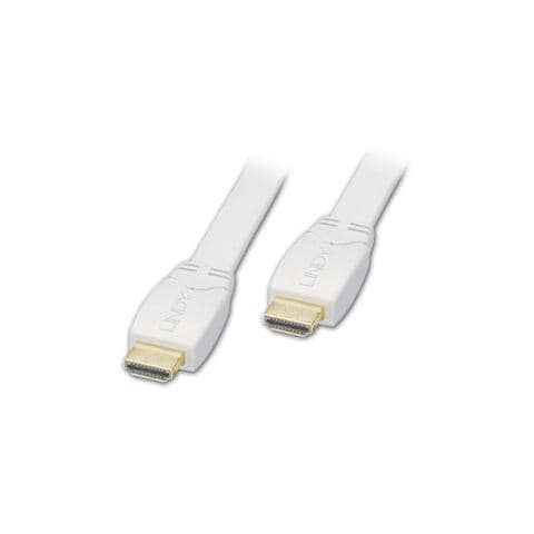 Cavo Flat HDMI High Speed Bianco, 3m - Foto 1