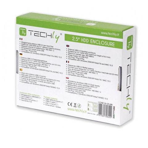 Box Esterno I-CASE SU3-25B Interfacce SATA 2.5" USB 3.0 Adatto Per SSD e HDD - Foto 4