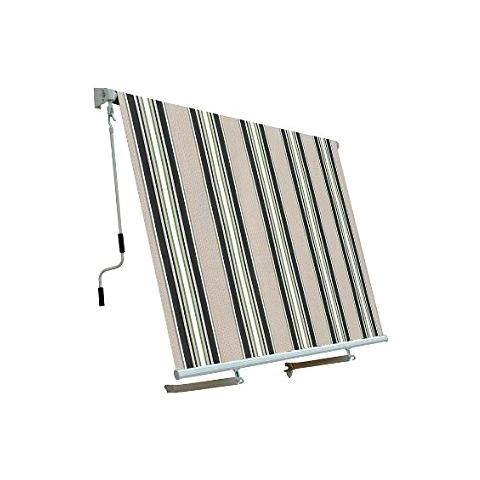 Tenda da Sole a Caduta con Bracci Fantasia a righe Beige - Foto 4