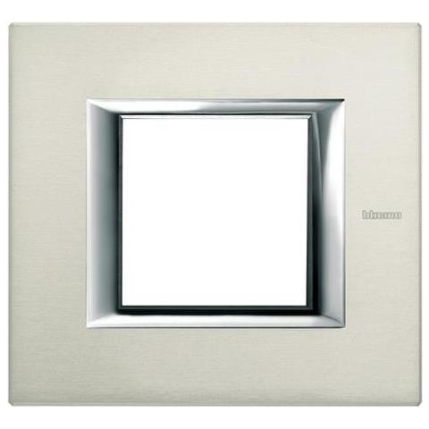 Ha4802xc - Axolute - Placca 2p Alluminio Spazzolato - Foto 3