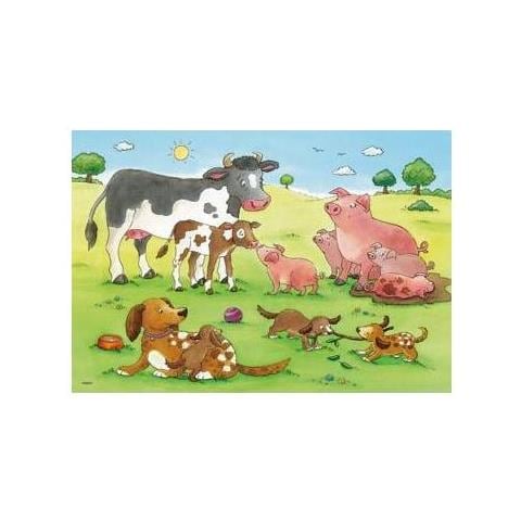 RVB07590 Puzzle 2 x 12 pezzi - Famiglie Animali - Foto 2