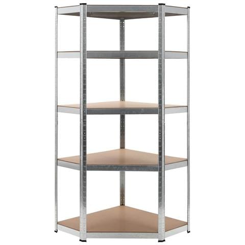 Questa mensola angolare è la scelta ideale sia per lo stoccaggio residenziale che per quello commerciale, e offre un ampio spazio dove tenere tutto in ordine. Materiale robusto: Lo scaffale portaoggetti è costituito da un telaio in acciaio e tavole in legno multistrato. I telai in acciaio garantiscono robustezza e stabilità, mentre il legno ingegnerizzato offre forza, stabilità, e resistenza all'umidità. Forte capacità di carico: Grazie allo spessore del materiale, alle barre - Foto 1