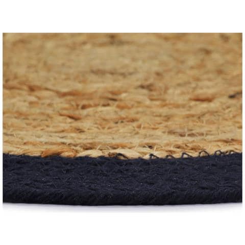 Tovagliette 4 Pz Naturale E Blu Marino 38 Cm In Juta E Cotone - Foto 2