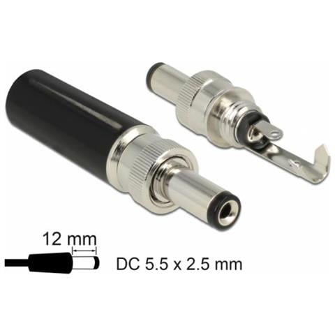 Steckverbinder Dc 5,5 X 2,5 Mm Mit Lnge 12,0 Mm Hohlstecker Ltversion (89916)  - Foto 1