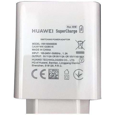Caricabatterie Originale Da Casa Supercharge Hw-100400e00 40w + Cavo Type C White Bulk - Foto 4