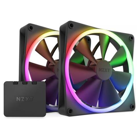 F140 Rgb Twin Case Per Computer, Processore Ventilatore 14 Cm Nero 2 Pezzi - Foto 1