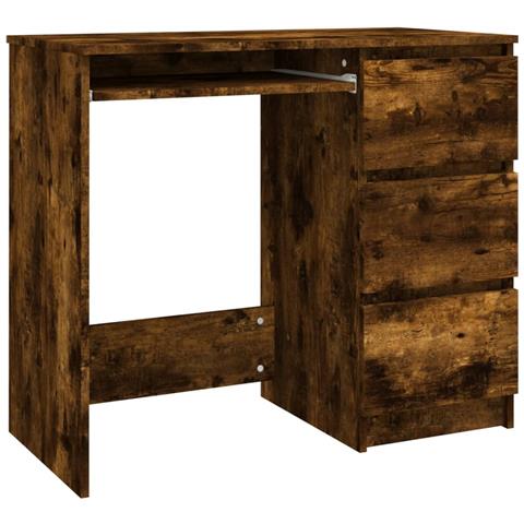 Scrivania Rovere Fumo 90x45x76 Cm In Legno Multistrato - Foto 1