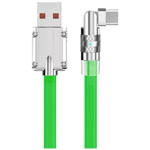 Cavo Di Ricarica Girevole A 90° - 120 W - 1,2 M Green - Foto 1