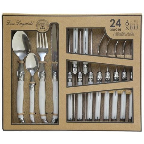 Set Di Posate Rustic 24 Pezzi Bicolore Metallo - Foto 2