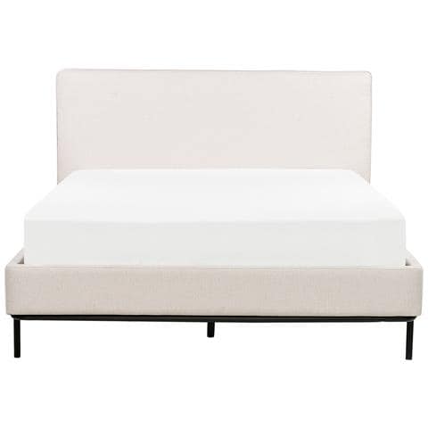 Letto Tessuto Corio 140 X 200 Cm Crema - Foto 2