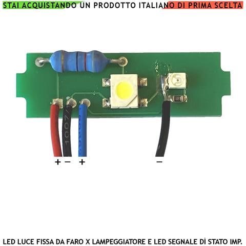 Led Luce Bianca Fissa Alta Luminosità Luce Arancio Ricambio Sirene Starna Con Intermittenza Segnalazione Stato Impiant - Foto 1