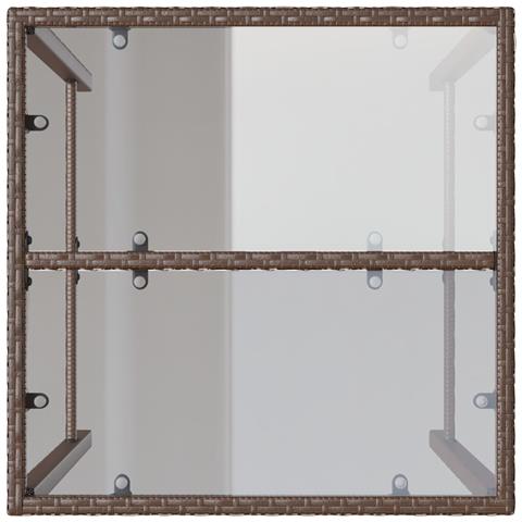 Tavolo Da Bar Da Esterno Marrone 70x70x110 Cm In Polyrattan - Foto 10