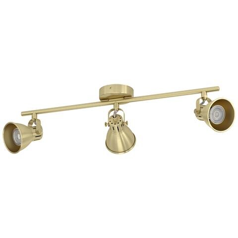 Spot Moderno Seras In Acciaio Ottoneottone Spazzolato 3 Luci Gu10 3w Ip20 - Foto 1