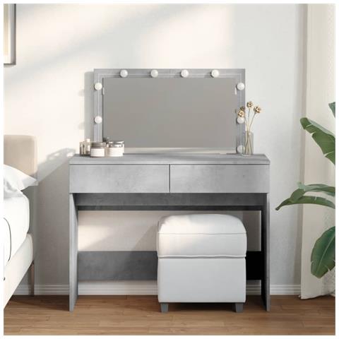 Toeletta Con Led Grigio Cemento 100x40x120 Cm - Foto 1