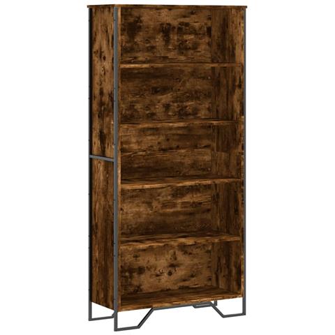 Libreria Rovere Fumo 80x31x169 Cm In Truciolato - Foto 2