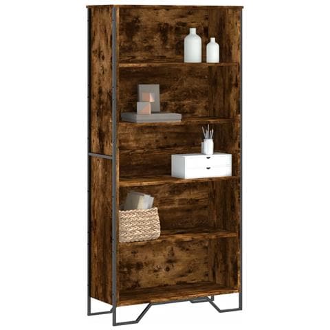 Libreria Rovere Fumo 80x31x169 Cm In Truciolato - Foto 1